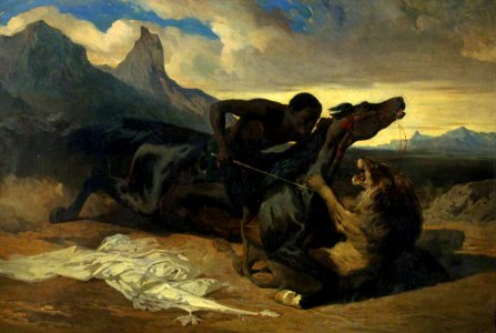 Alfred Dedreux (1810-1860) - The Combat - K2950 - Bristol City Museum and Art Gallery