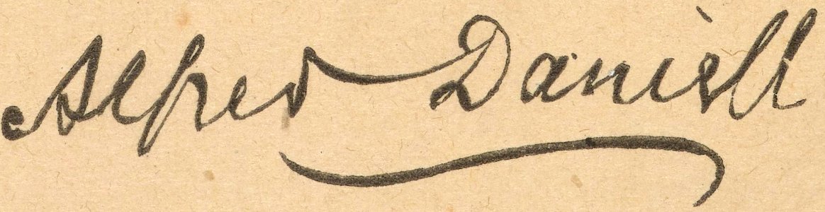 Alfred Daniell (signature)