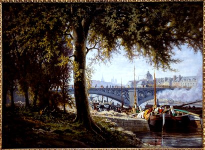 Alfred Alexandre Delauney - Le Pont des Saints-Pères vers 1860 - P76 - Musée Carnavalet