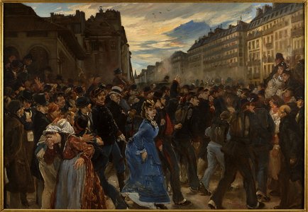 Alfred Dehodencq - Le départ des mobiles, en juillet 1870 - P2834 - Musée Carnavalet. Free illustration for personal and commercial use.