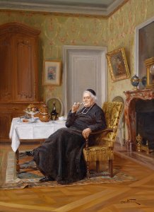 Alfred Charles Weber Mußestunde des Pfarrers