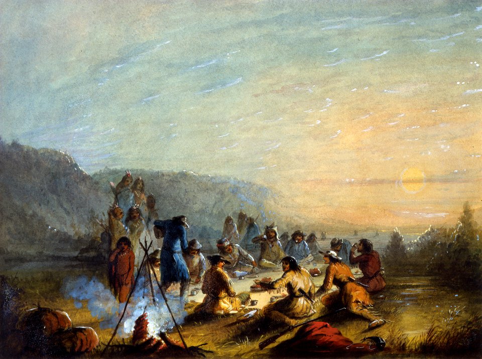 Alfred Jacob Miller - Breakfast at Sunrise - Walters 37194052