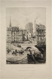 Alfred Brunet-Debaines (French, 1845-1939) - Old Paris, Notre Dame - 1923.922 - Cleveland Museum of Art