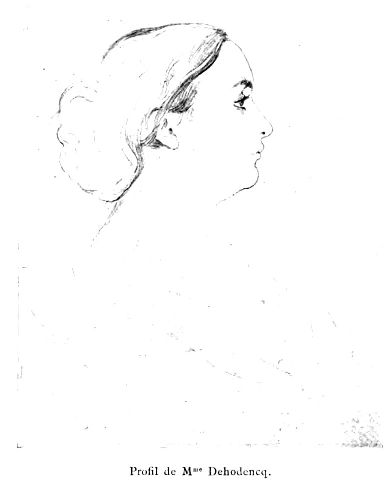 Alfred Dehodencq--profile of Madame Dehodencq