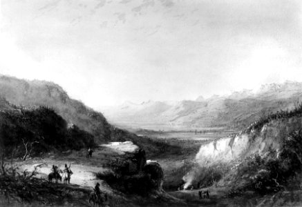 Alfred Jacob Miller - Distant View Of Lake (Mountain of Winds) - Walters 371940114