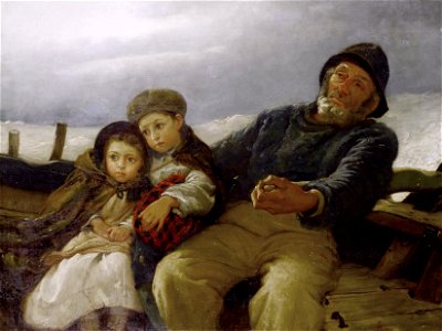 Alfred Edward Emslie The stormy crossing