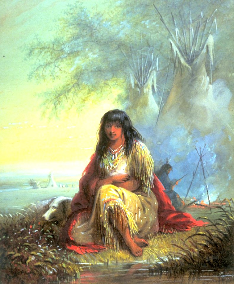 Alfred Jacob Miller - Indian Girl (Sioux) - Walters 37194022