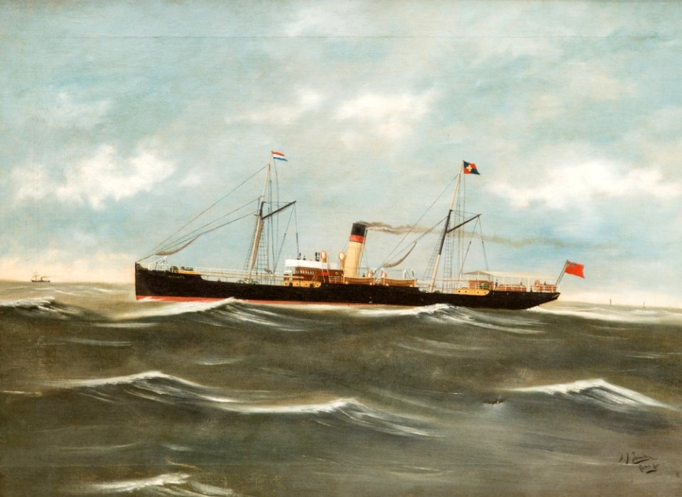 Alfred J. Jansen - The Steam Ship 'Wharfe' at Sea 735-201491519329