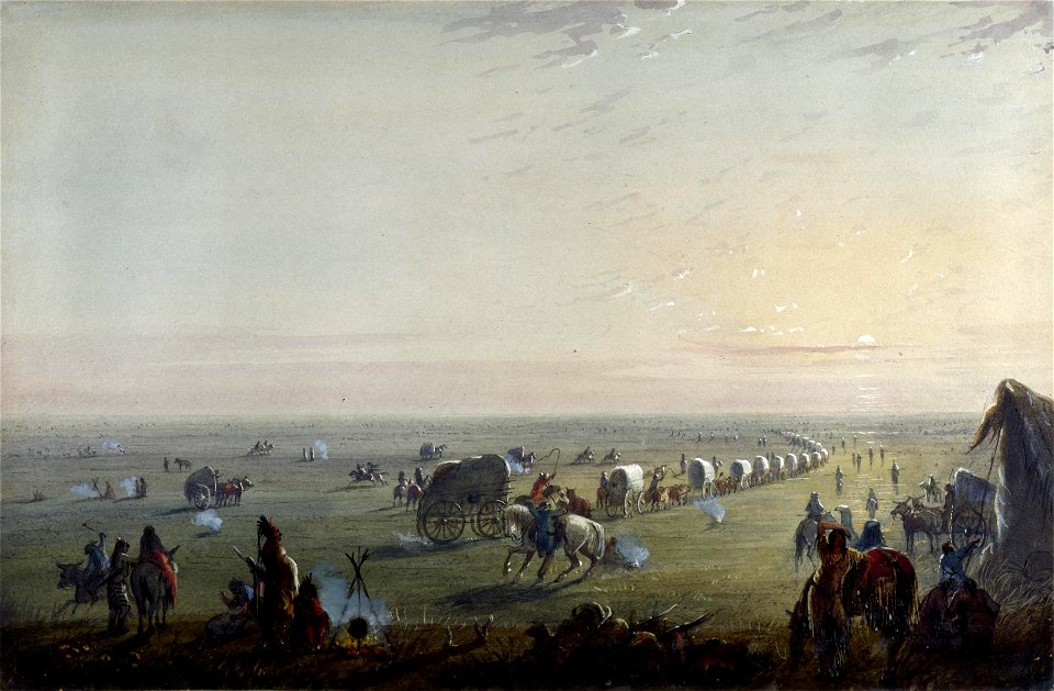 Alfred Jacob Miller - Breaking up Camp at Sunrise - Walters 371940142