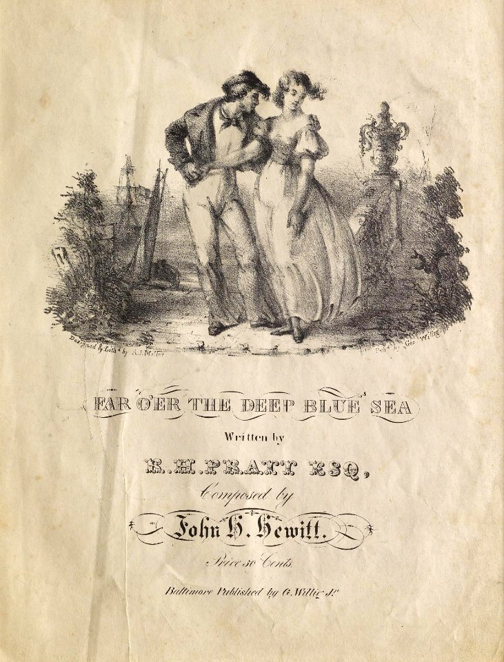 Alfred Jacob Miller - Far O'er the Deep Blue Sea - Walters 9350 - Full Page View B