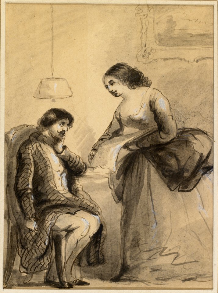 Alfred Jacob Miller - Harry, Dear Only See What a Nice Silk I Have Bought - Walters 3724688