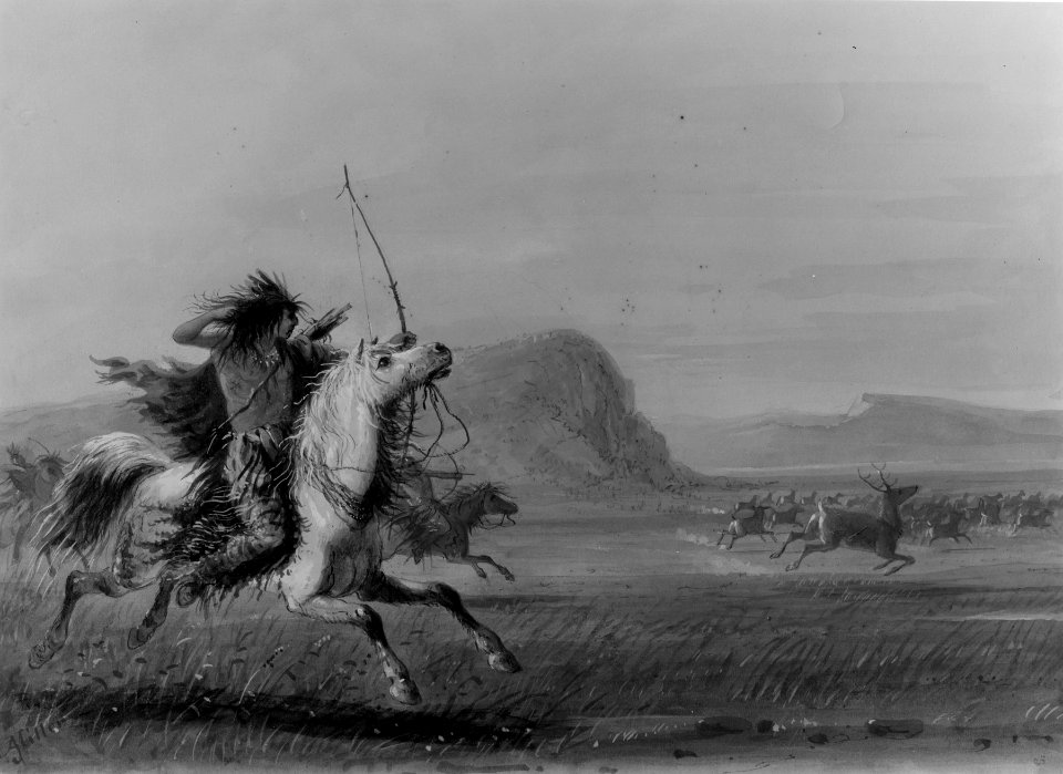 Alfred Jacob Miller - Hunting Elk - Walters 371940140