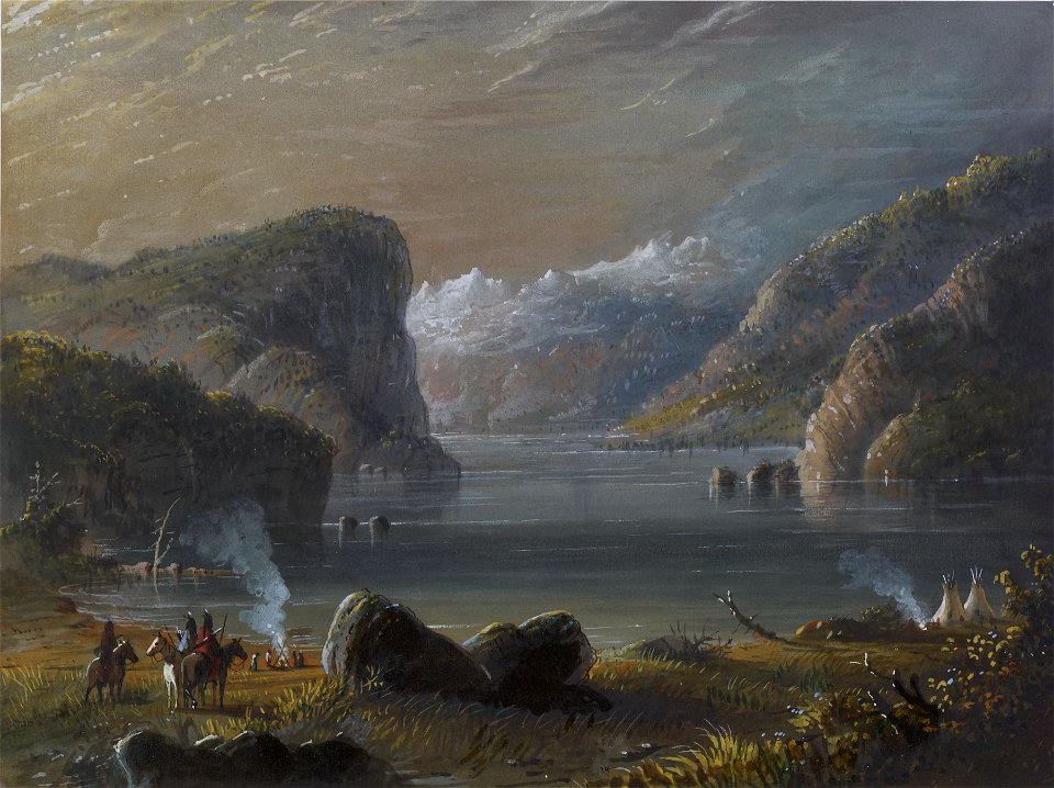 Alfred Jacob Miller - Lake Scene - Walters 37194077