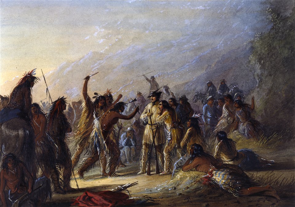 Alfred Jacob Miller - Attack by Crow Indians - Walters 371940179