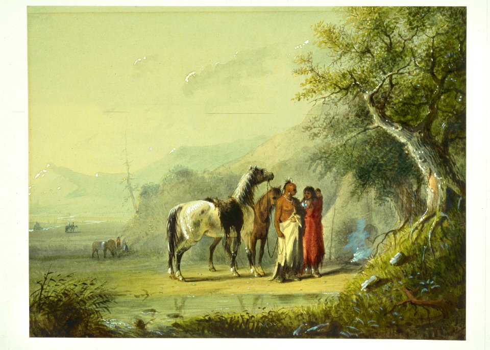 Alfred Jacob Miller - Camp Scene (Sioux) - Walters 37194064