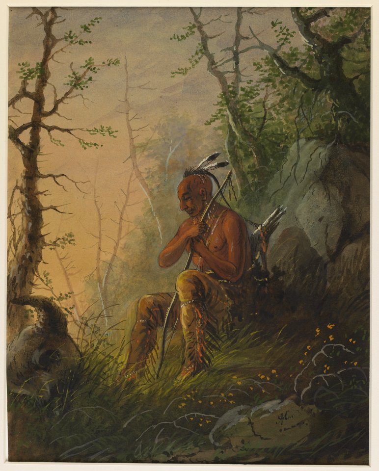 Alfred Jacob Miller - Sioux Indian at a Grave - Walters 371940191