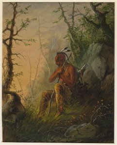 Alfred Jacob Miller - Sioux Indian at a Grave - Walters 371940191