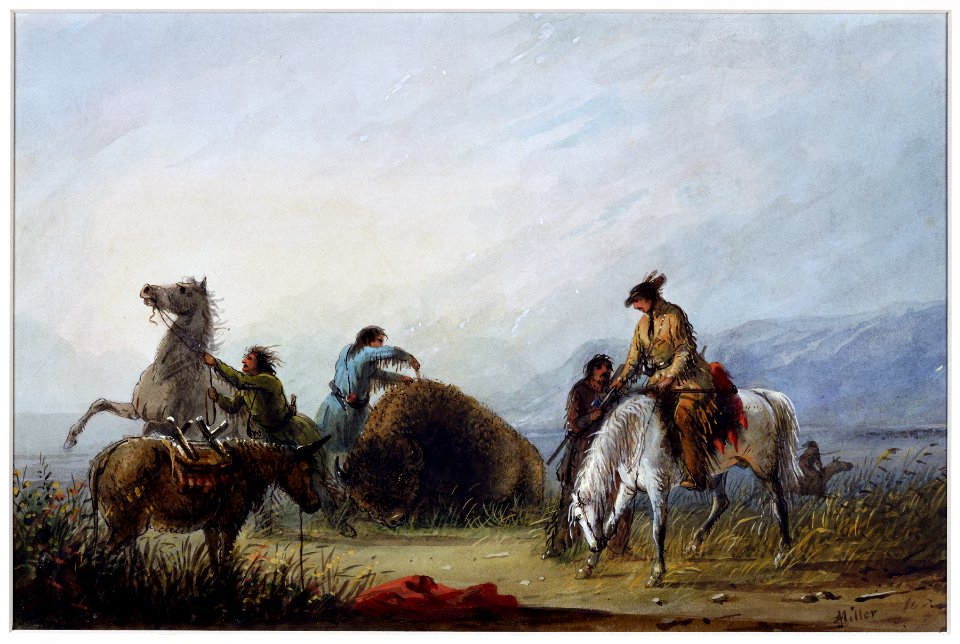 Alfred Jacob Miller - Taking the Hump Rib - Walters 37194085