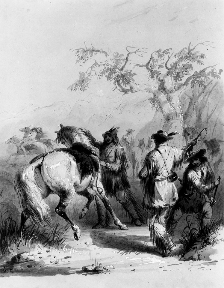 Alfred Jacob Miller - Preparing for a Buffalo Hunt - Walters 3719402