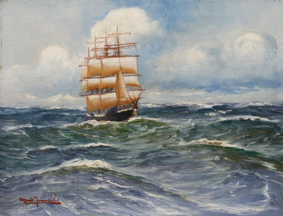 Alfred Jensen - Auf hoher See