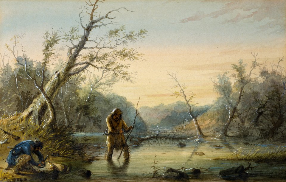 Alfred Jacob Miller - Trapping Beaver - Walters 371940111