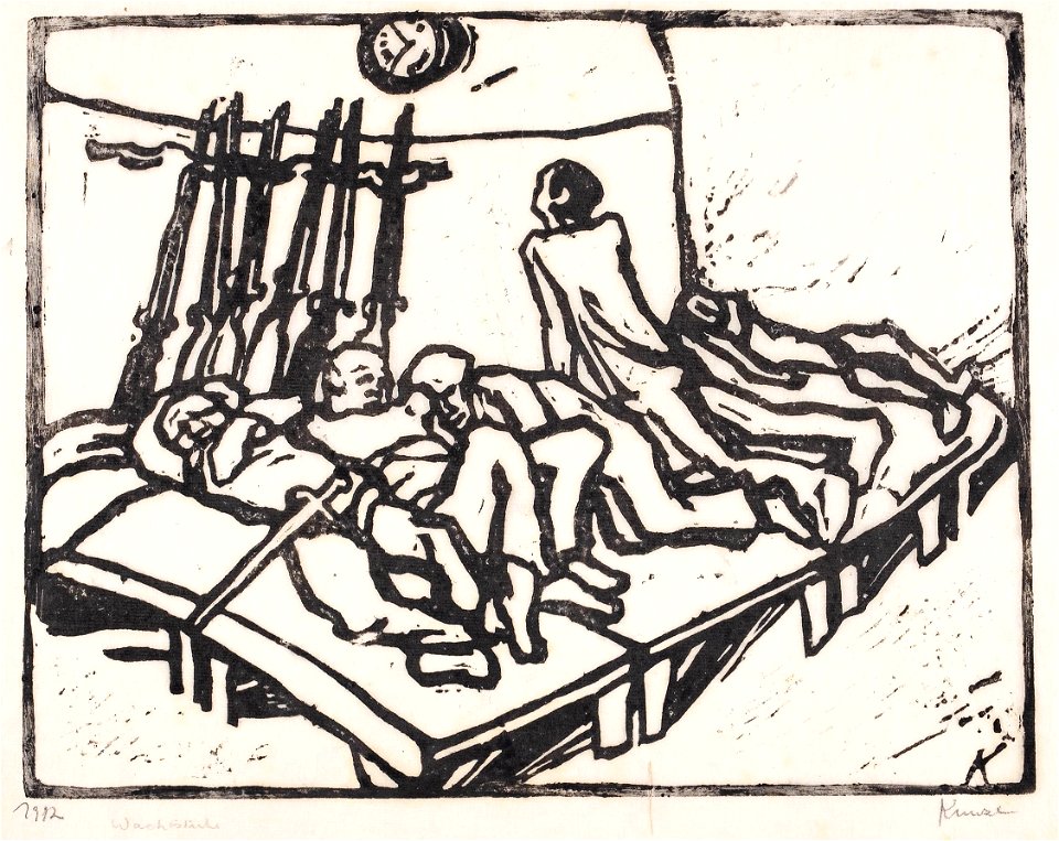 Alfred Kunze - Kunze-98226 - Wachtstube - 1912