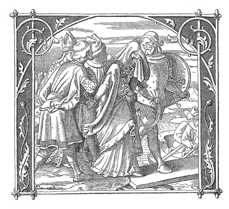 Alfred Rethel - Die Nibelungen 01 Kriemhildens Abschied
