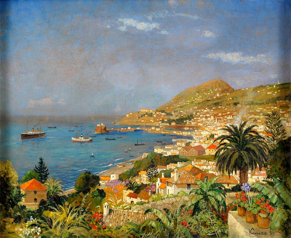 Alfred Kunze Blick auf Funchal (Madeira)