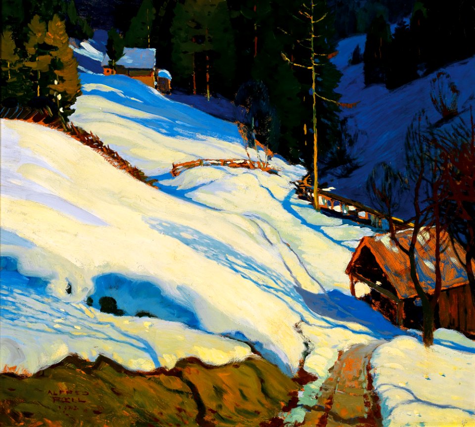 Alfred Poell Winterlandschaft 1922