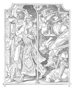 Alfred Rethel - Die Nibelungen 04 Wie Burgunden und Heunen stritten
