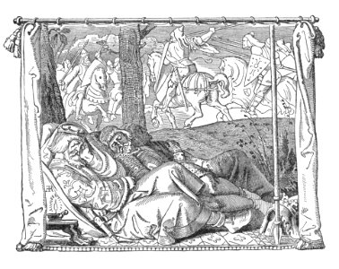 Alfred Rethel - Die Nibelungen 02 Der nächtliche Überfall