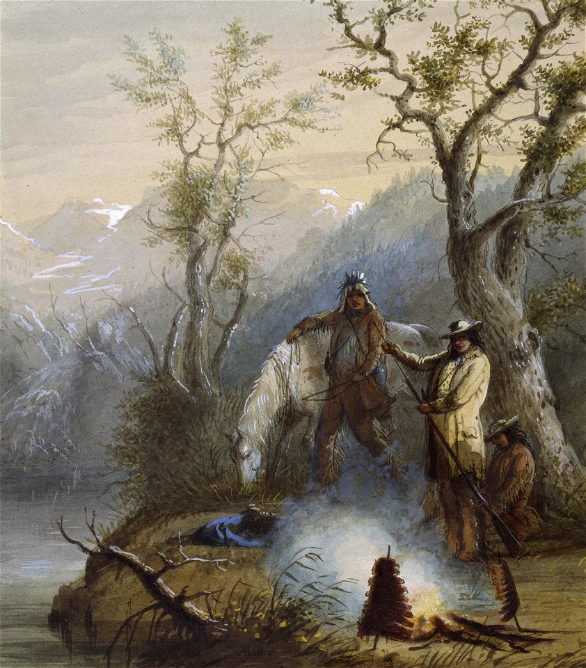 Alfred Jacob Miller - Roasting The Hump Rib - Walters 37194036