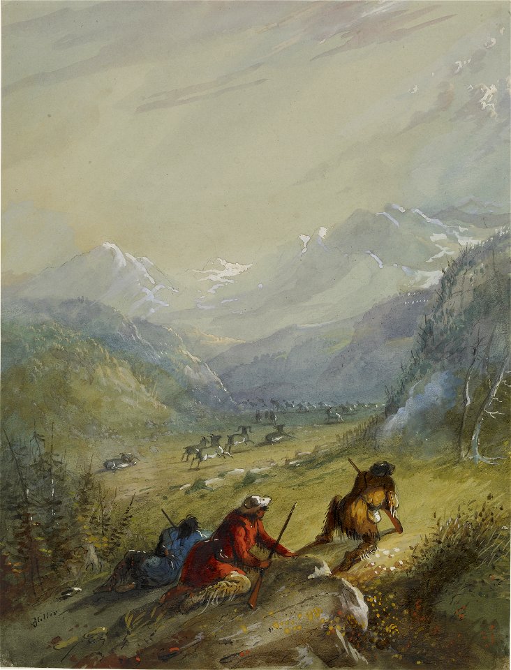 Alfred Jacob Miller - The Argali - Mountain Sheep - Walters 37194030