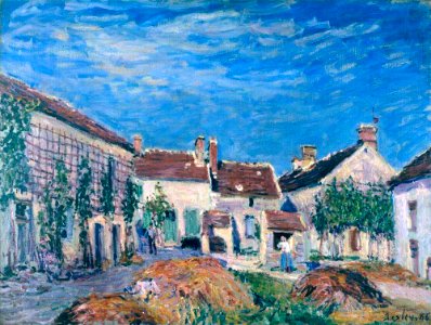 Alfred Sisley (1839-1899) - Une cour aux Sablons - ABDAG003784 - Aberdeen Art Gallery