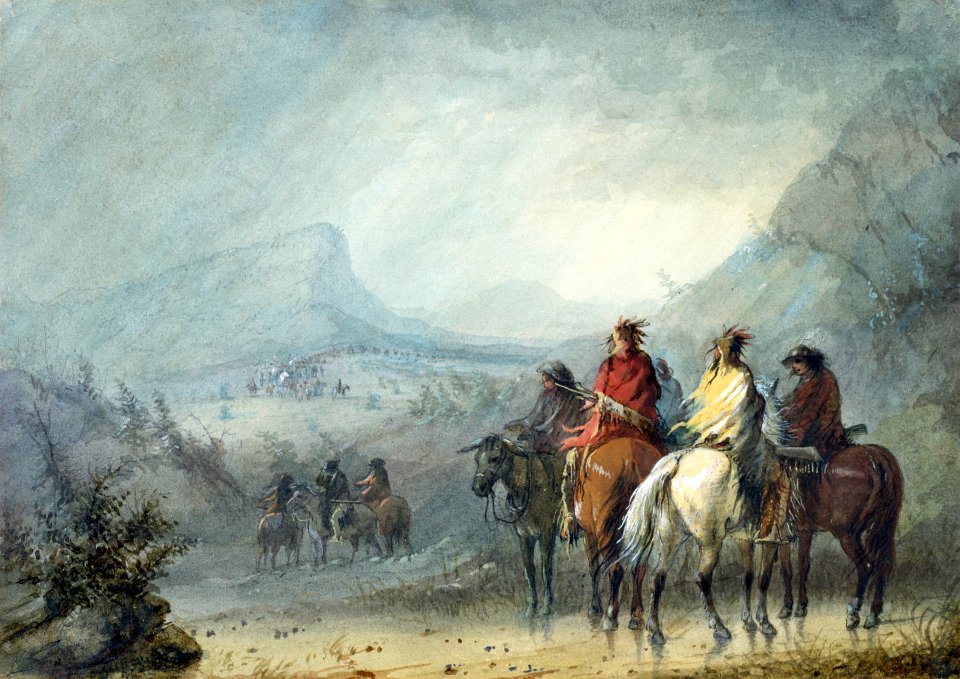 Alfred Jacob Miller - Storm - Waiting for the Caravan - Walters 371940147
