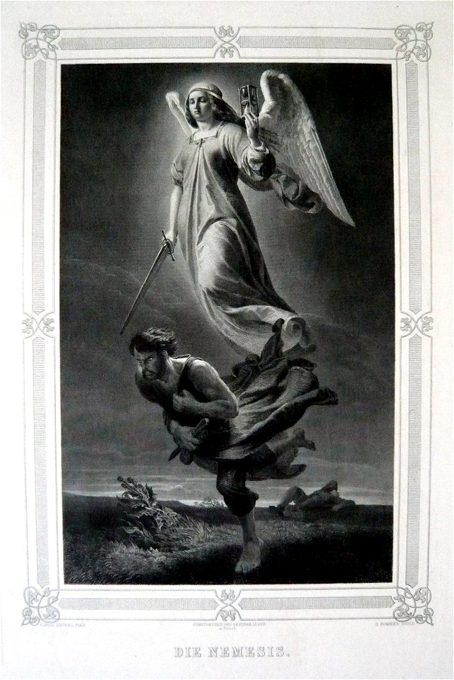 Alfred Rethel, Die Nemesis, Kupferstecher Georg Pommer
