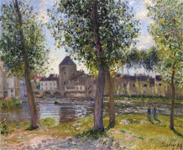 Alfred Sisley - Les peupliers à Moret-sur-Loing, après midi d’août