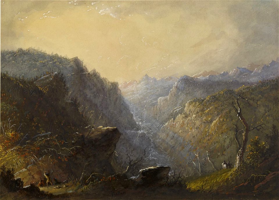 Alfred Jacob Miller - Wild Scenery (Making a Cache) - Walters 371940112