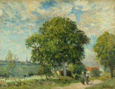 Alfred Sisley (1839-1899) - The Entrance to the Village - K4132 - Bristol City Museum and Art Gallery