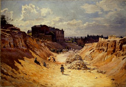 Alfred Renaudin - Le percement de l'avenue Junot, à Montmartre - P2265 - Musée Carnavalet