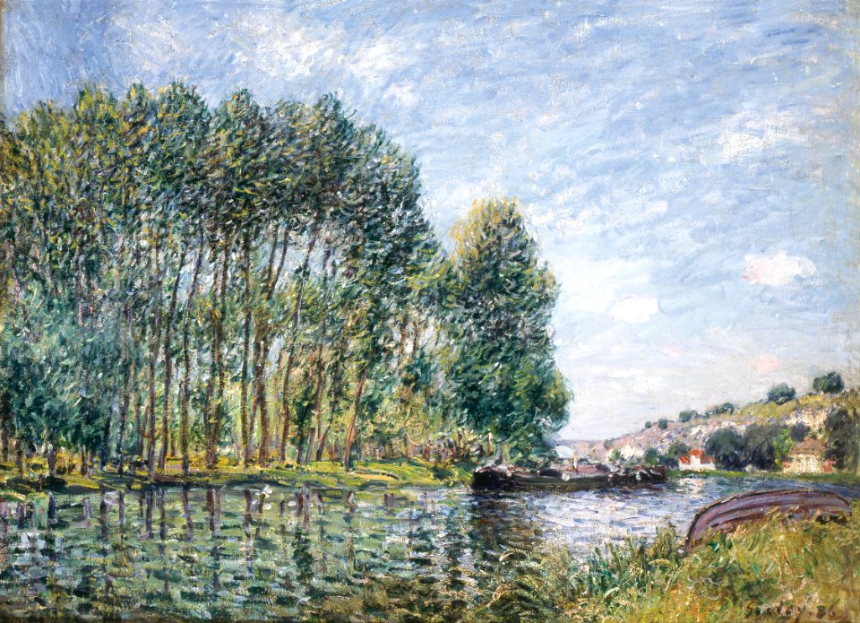 Alfred Sisley - Tournant du Loing à Moret