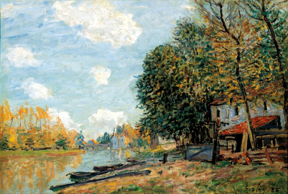 Alfred Sisley - Moret- The Banks of the River Loing, 1877 - Google Art Project