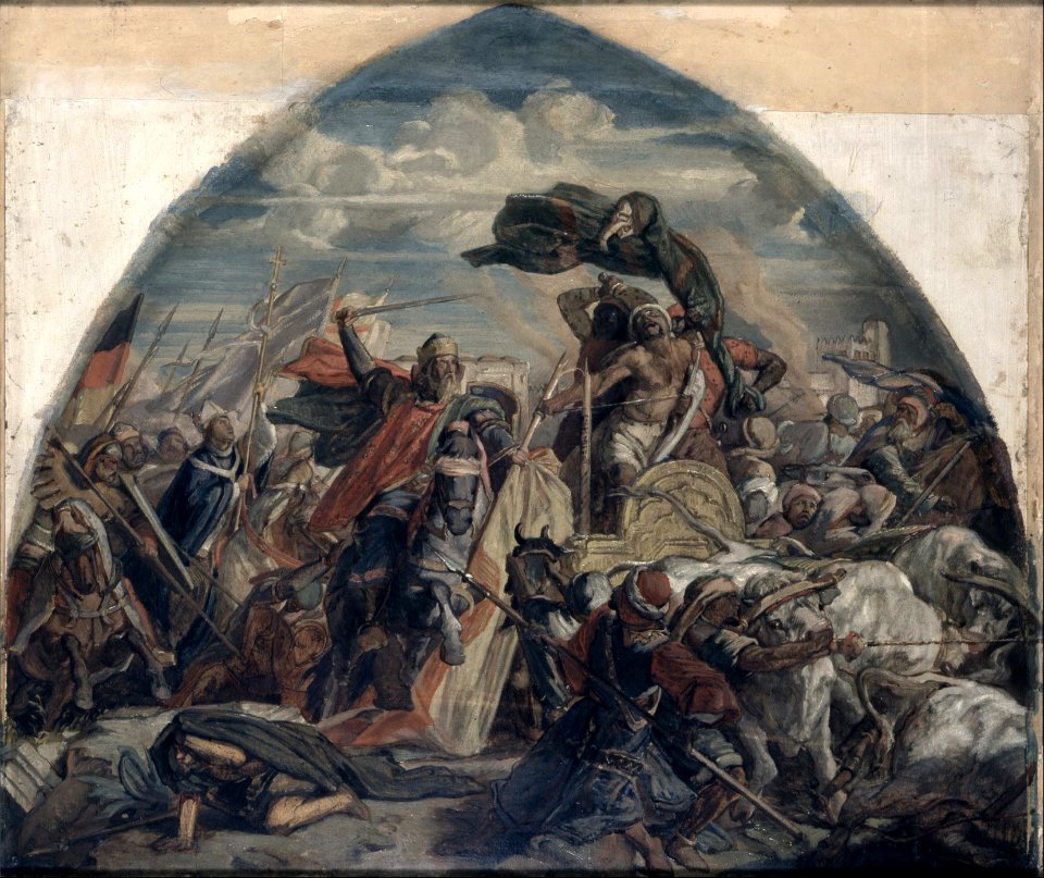Alfred Rethel - The Battle of Cordoba - Google Art Project