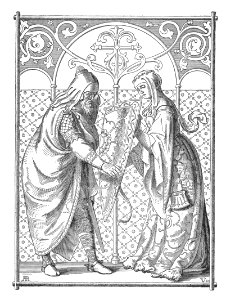 Alfred Rethel - Die Nibelungen 03 Die Schildübergabe