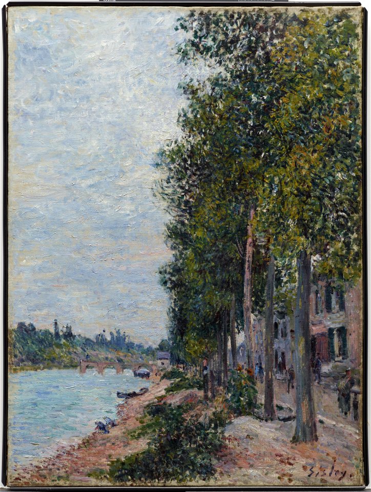 Alfred Sisley - Road Along the Seine at Saint-Mammes - 1985.R.69 - Dallas Museum of Art