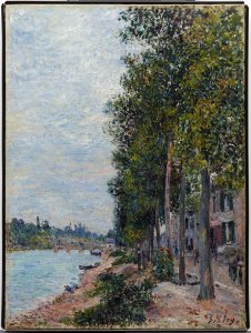 Alfred Sisley - Road Along the Seine at Saint-Mammes - 1985.R.69 - Dallas Museum of Art