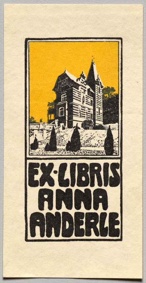 Alfred Roller (German, 1864-1935) - Bookplate, Anna Anderle - 1920.1316 - Cleveland Museum of Art