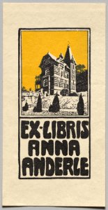 Alfred Roller (German, 1864-1935) - Bookplate, Anna Anderle - 1920.1316 - Cleveland Museum of Art