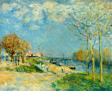 Alfred Sisley (1839-1899) - The Banks of the River Seine around Louveciennes, France - VIS.LI.842 - Sheffield Galleries and Museums Trust