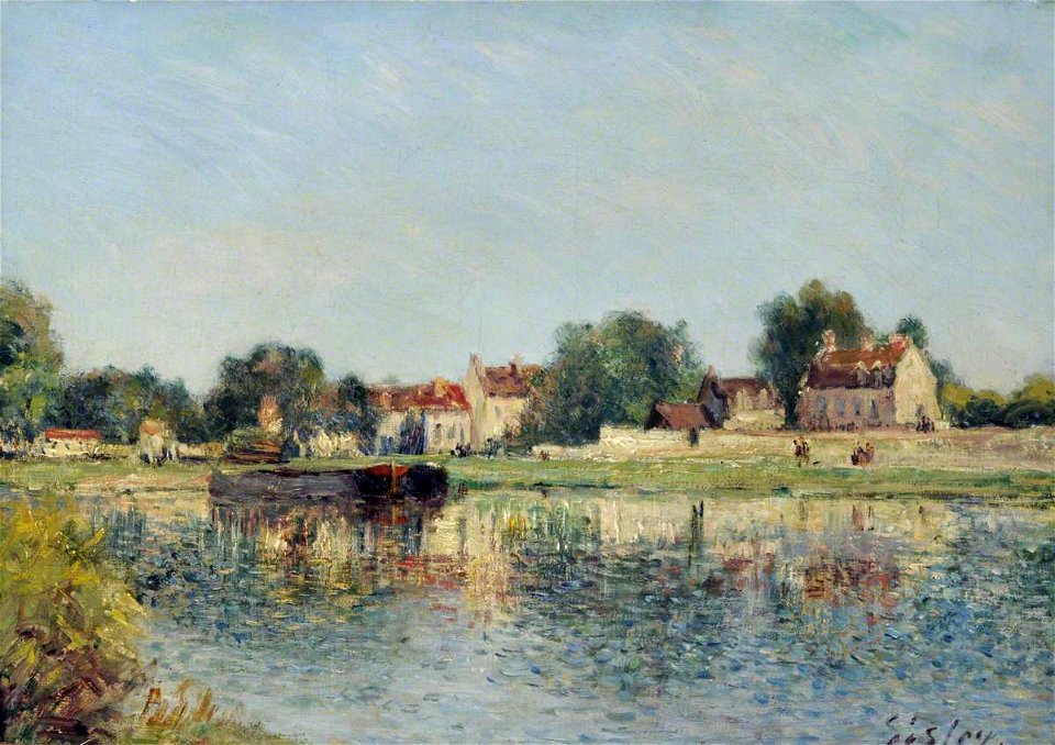 Alfred Sisley (1839-1899) - Le barrage à Saint-Mammes, France - VIS.LI.903 - Sheffield Galleries and Museums Trust
